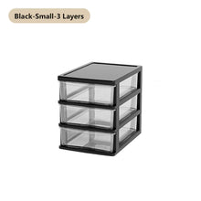 Clear Desktop Storage Organizer with Drawers – Stackable Plastic Desk Organizer for Office & Cosmetics