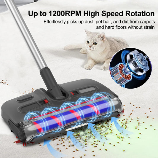 Cordless Electric Sweeper for Hard Floors & Pet Hair