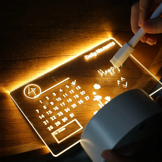LED Rewritable Note Board Night Light