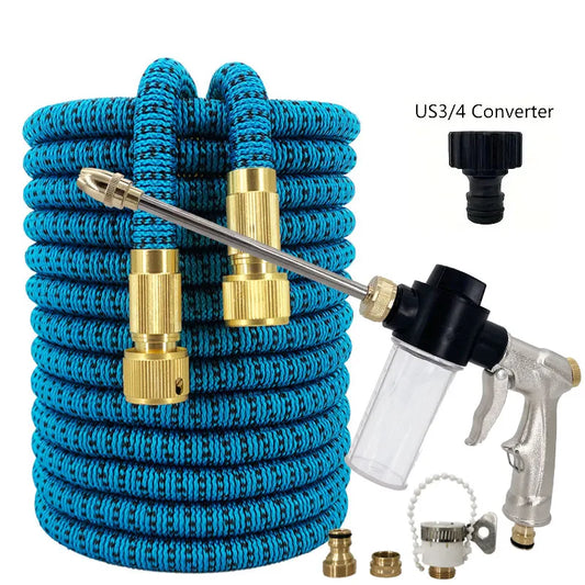 Expandable Garden Water Hose with Reel – High Pressure PVC