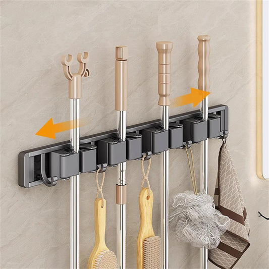 Mop & Broom Wall Clip Rack