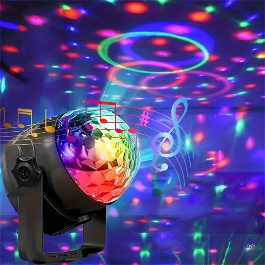 Sound-Activated RGB Disco Ball Light