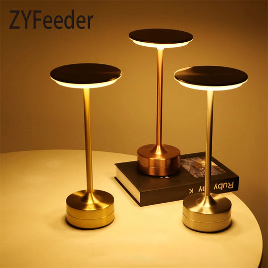 I-Shaped LED Table Lamp – Wireless Charging Touch Light