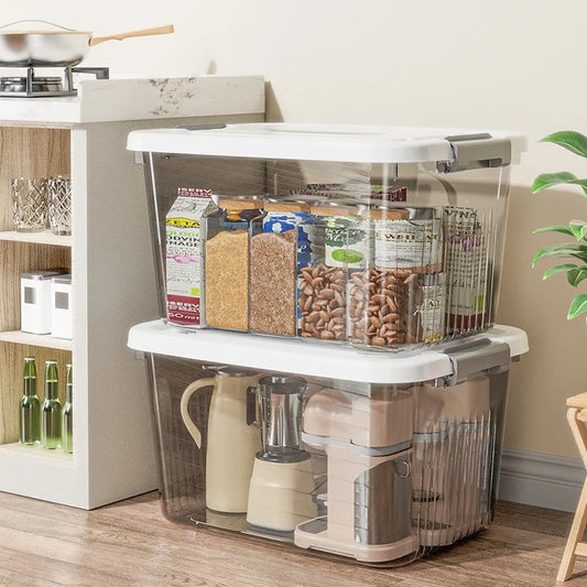 Transparent Household Storage Box – Organizer for Toys, Snacks & Clothes