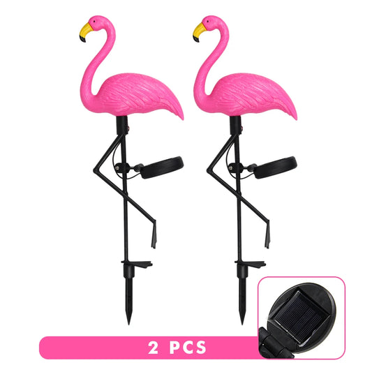 Solar Flamingo Garden Light
