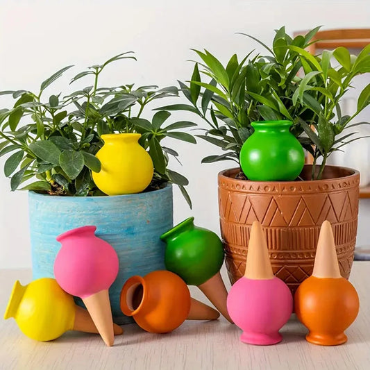 4pcs Ceramic Self-Watering Droppers – Automatic Drip Irrigation for Potted Plants