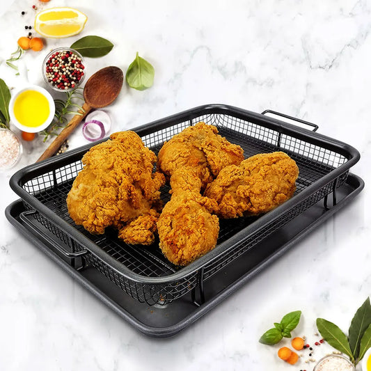Non-Stick Grill Mesh Baking Tray – Oil-Free Frying & Baking Pan