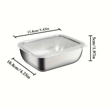 5-Piece Stainless Steel Food Storage Container Set – Stackable Meal Prep Lunch Boxes with Clear Lids