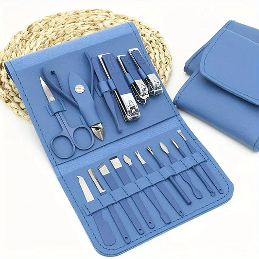 16pcs Nail Clipper & Cuticle Set