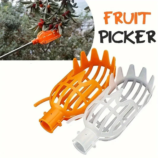 1Pc Yellow Polypropylene Fruit Picker – Lightweight, Reusable, Ergonomic Harvesting Tool for Garden, Orchard & Farm (Food-Safe)