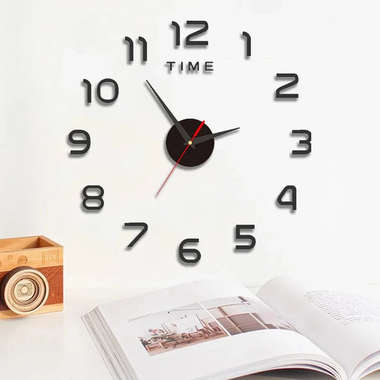 Large 3D DIY Silent Wall Clock