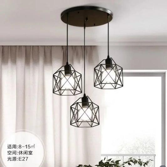 Industrial Metal Cage LED Pendant Light