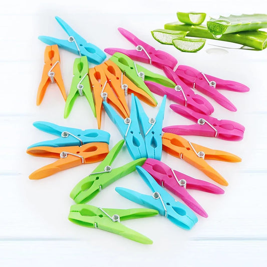 24/48PCS Plastic Laundry Clothespins & Clips