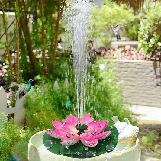 Lotus Solar Fountain Pump – Multi-Nozzle, Adjustable Height