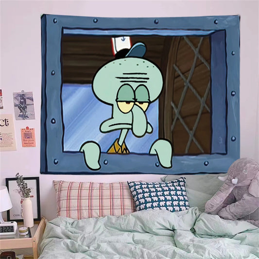 SpongeBob Squidward Tapestry