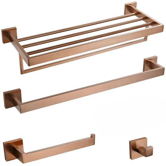 Brushed Rose Gold Bathroom Hardware Set