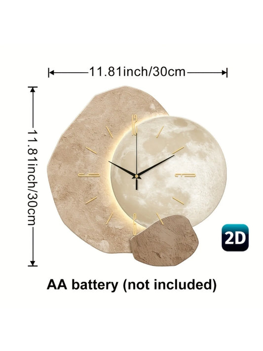 Wooden Moon Phase Wall Clock