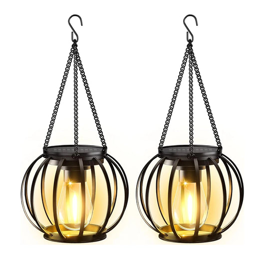 1PC Brighter Solar Lantern – Outdoor Hanging Waterproof Light, Auto On/Off