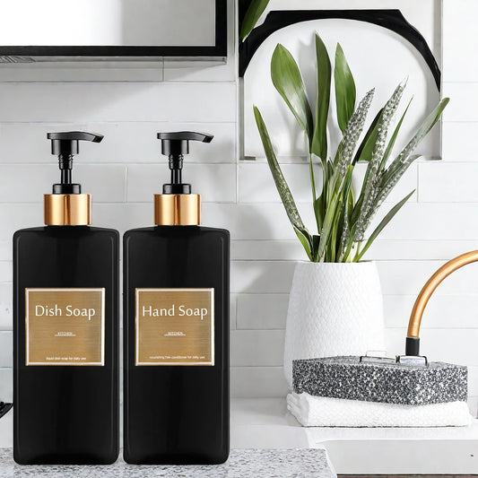 Refillable Shower & Hand Soap Dispenser Set