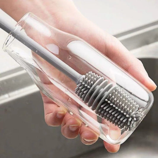 Silicone Bottle & Cup Cleaning Brush with Long Handle