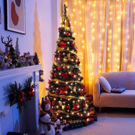 Folding Christmas Tree with Lights