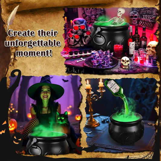 Halloween Witch Cauldron with Fog & LED