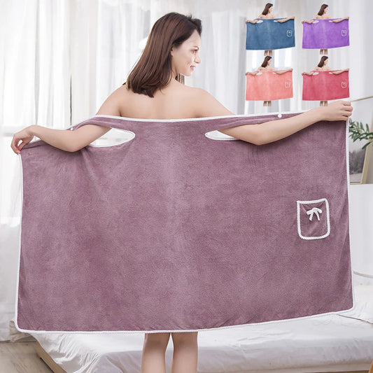 Women’s Wearable Bathrobe Towel