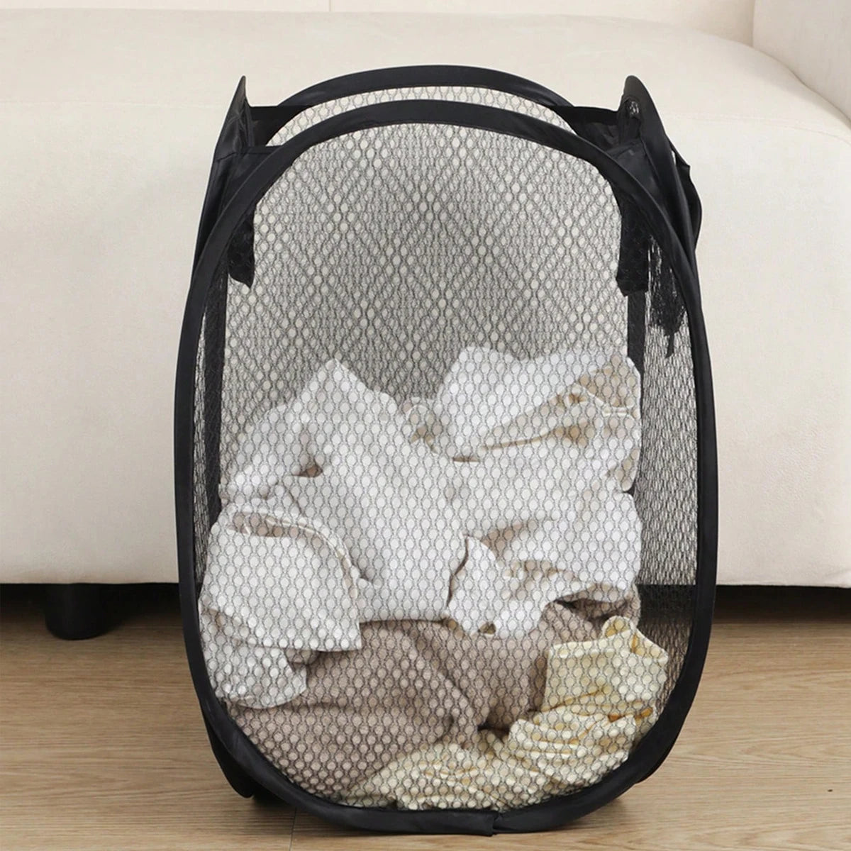 1pc-Folding Dirty Laundry Sorting Basket Washing