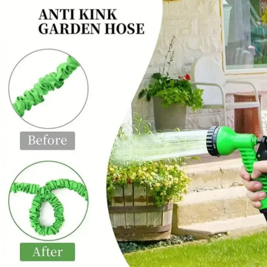 25–125FT Expandable Magic Garden Hose – High-Pressure Watering Pipe with Spray Nozzle for Home, Garden, Car Wash & Cleaning