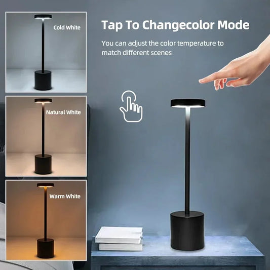 Touch Sensor LED Table Lamp – Rechargeable Ambient Light