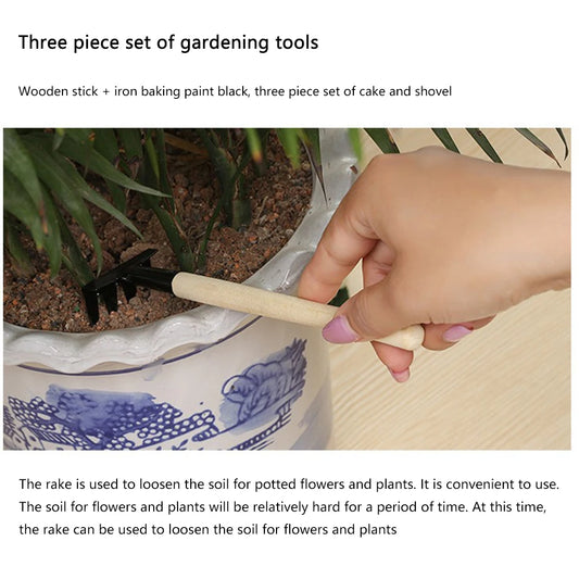 3pcs Mini Gardening Tools – Planting Kit for Kids & Potted Plants