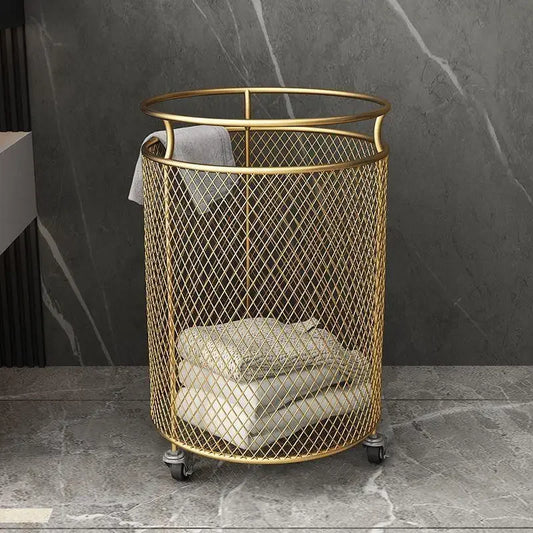 Rolling Wire Laundry Basket Cart