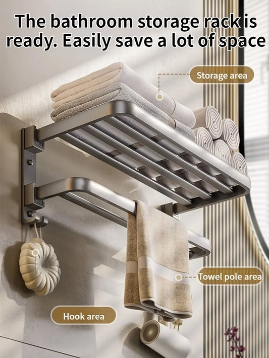 Upgraded Thickened Aluminum Towel Rack