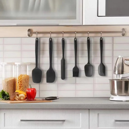 6-Piece Silicone Baking & BBQ Tool Set – Spatulas & Brushes