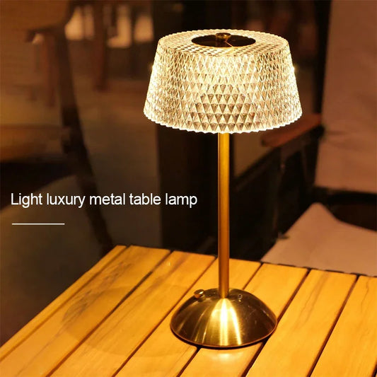 Rechargeable LED Touch Night Lamp – Glass Table Light