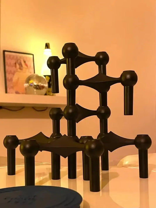 Nordic Silver Molecular Candle Holder