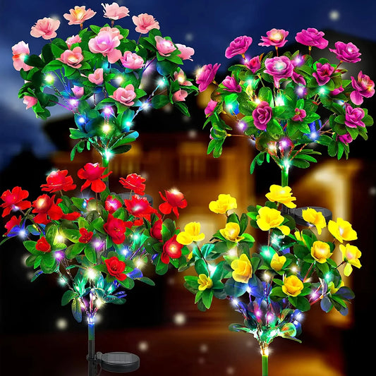 Solar Azalea Flower Garden Light