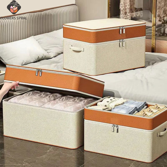 Double-Layer Foldable Storage Box – Large Capacity, Waterproof, Space-Saving Organizer for Clothes, Toys & Blankets