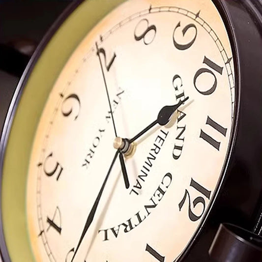 Double-Sided Retro Wall Clock