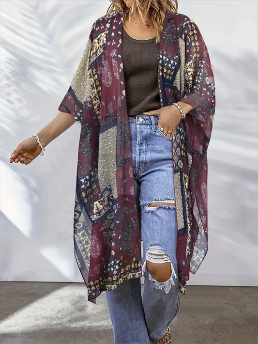 Solea™ – Plus Size Bohemian Beach Cover-Up