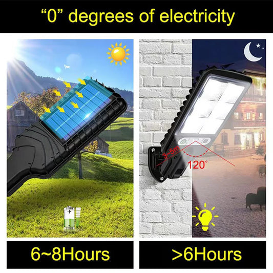 616 Solar LED Wall Light – Waterproof Motion Sensor for Garden, Garage & Street