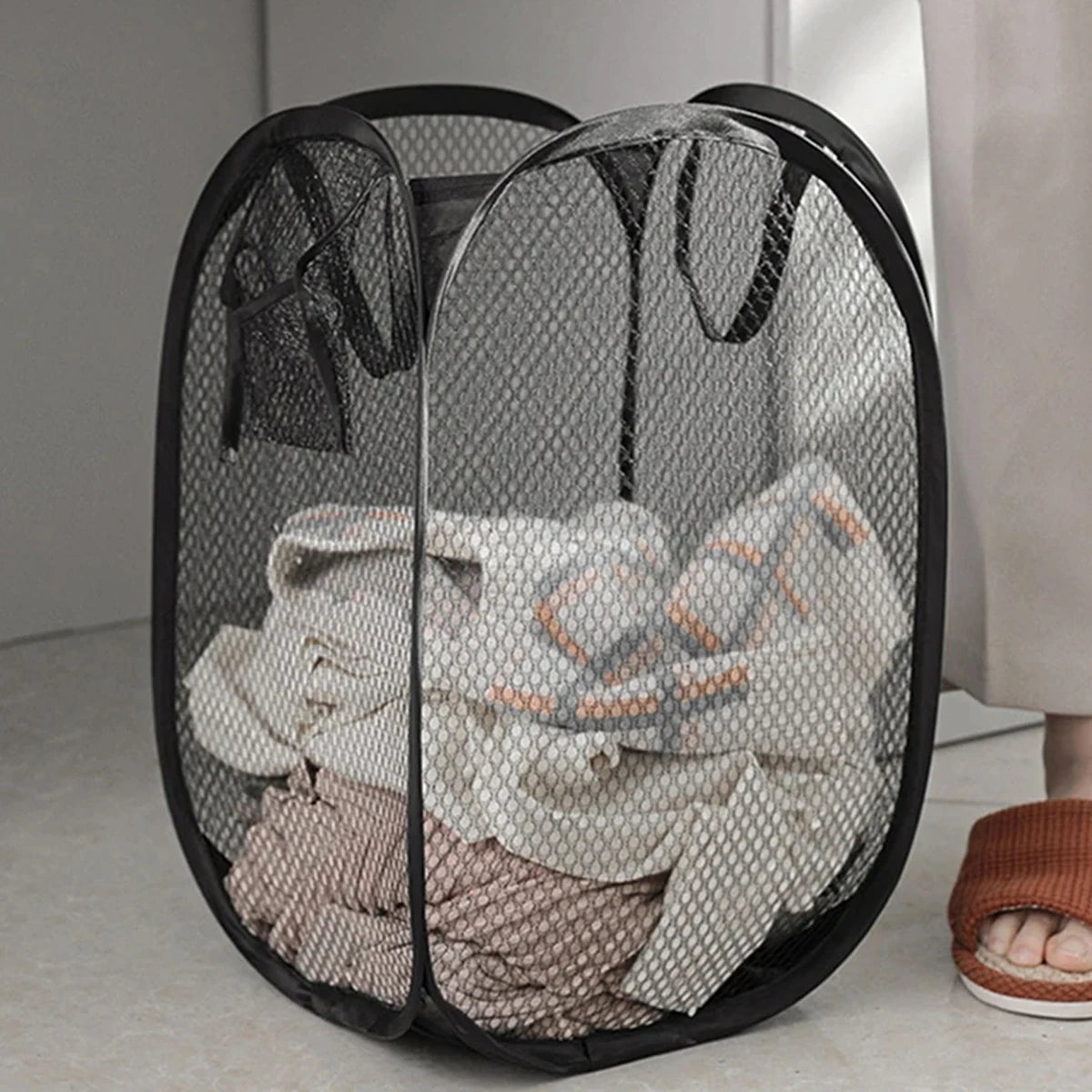 1pc-Folding Dirty Laundry Sorting Basket Washing