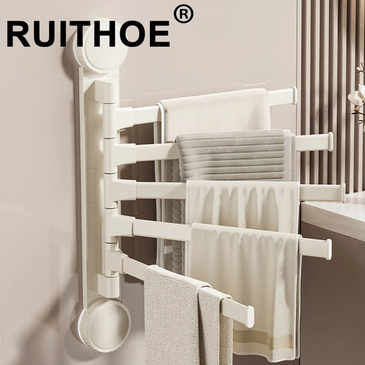 Rotatable Aluminum Towel Rack – 2/3/4/5 Bar Wall-Mounted