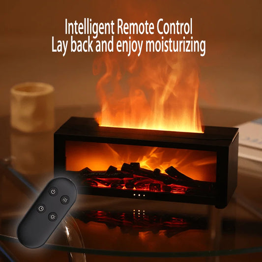 Wall-Mounted Simulated Flame Aroma Diffuser