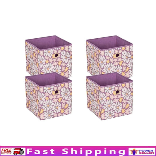 4-Pack Collapsible Fabric Storage Bins – Durable Square Organizer for Home, Closet & Toys