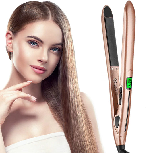 Electric Hair Straightener Brush – Ceramic Hot Comb for Hair & Beard