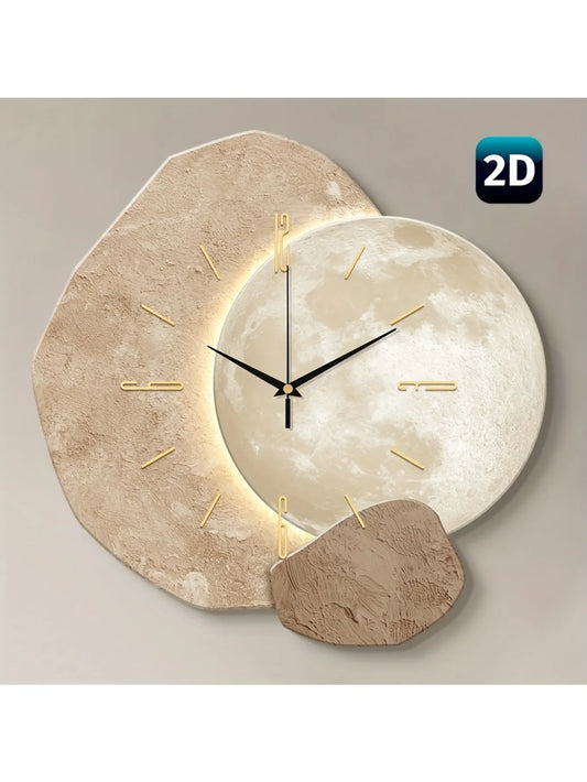 Wooden Moon Phase Wall Clock