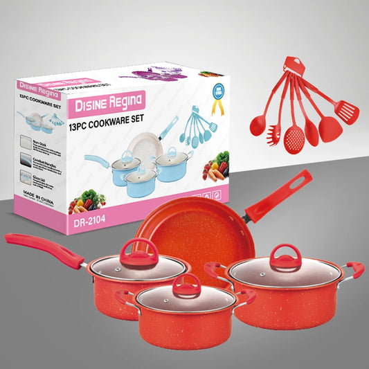 13-Piece Non-Stick Cookware & Kitchen Utensil Set