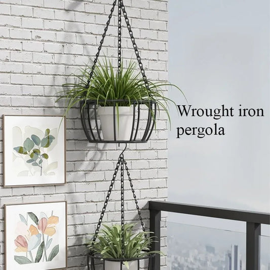 Suspension Type Iron Flower Basket