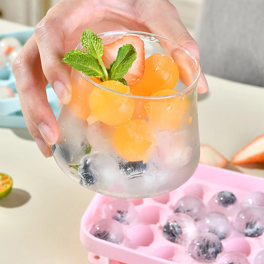 25-Grid Silicone Ice Ball Mold with Cover – Easy-Demould Ice Storage Box for Home & Bar